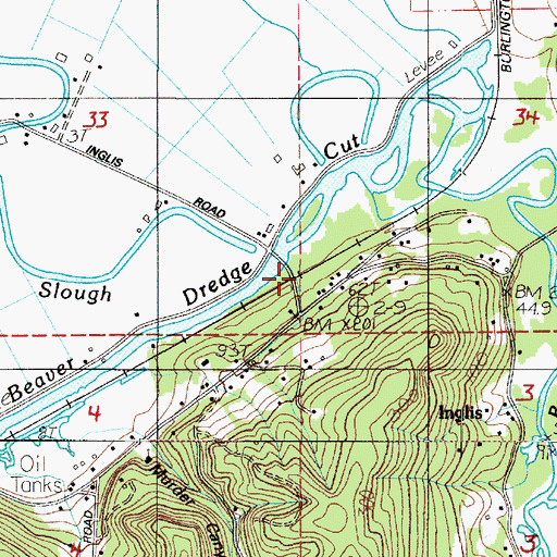 Topographic Map of Inglis Station (historical), OR