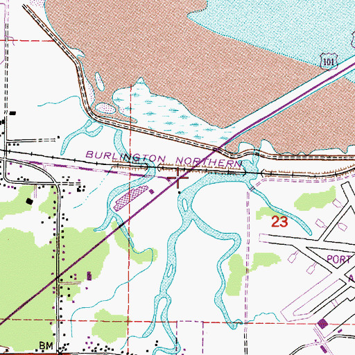 Topographic Map of Meriwether (historical), OR