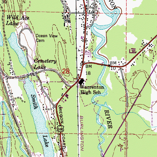 Topographic Map of Skipanon (historical), OR