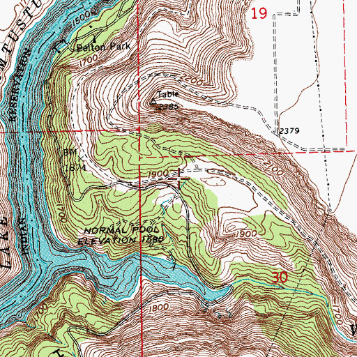 Topographic Map of Pelton (historical), OR