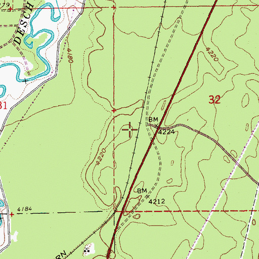 Topographic Map of Shevlin Hixon Junction (historical), OR
