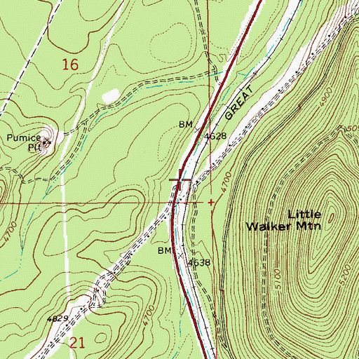 Topographic Map of Corral (historical), OR