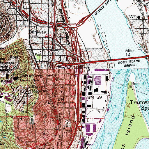 Topographic Map of Shops (historical), OR