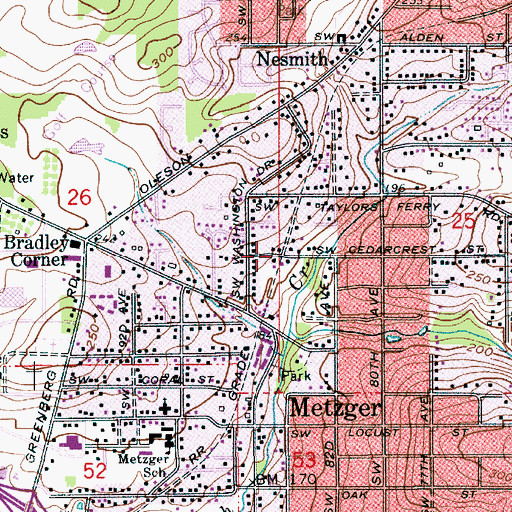 Topographic Map of Pine Knot (historical), OR