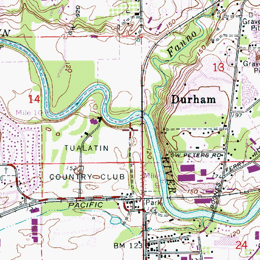 Topographic Map of Golf (historical), OR