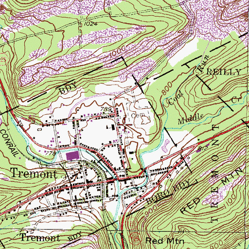 Topographic Map of Coal Run, PA