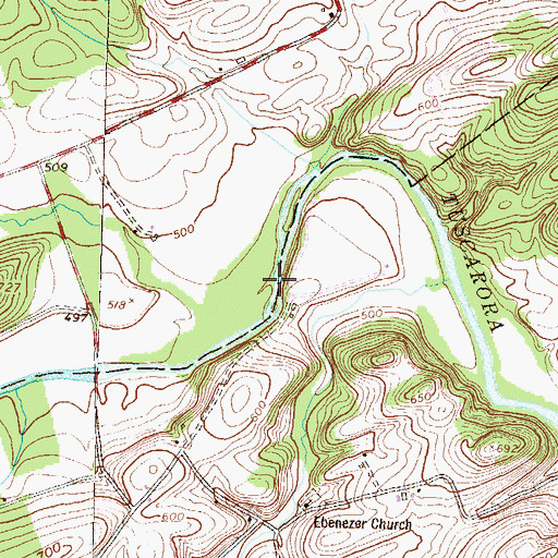 Topographic Map of Doyle Run, PA