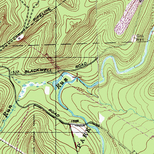 Topographic Map of Abbot Run, PA