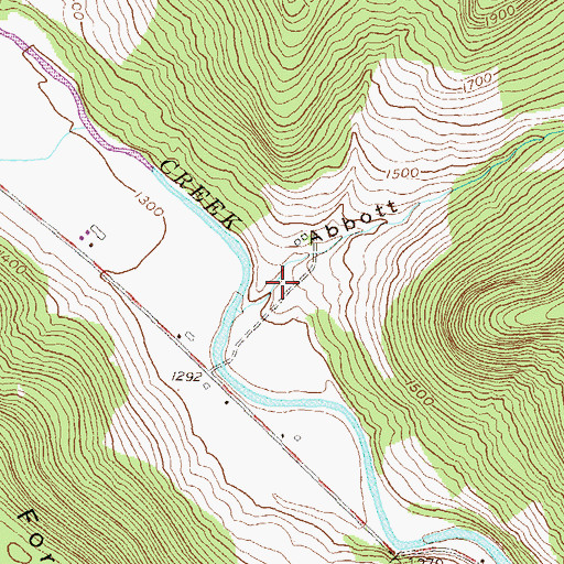 Topographic Map of Abbott Hollow, PA