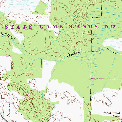 Topographic Map of Adsit Run, PA