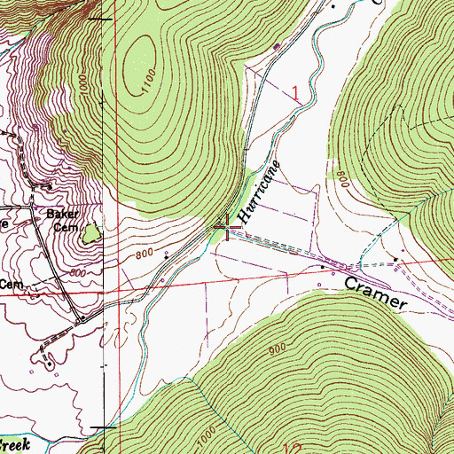 Topographic Map of Cramer Hollow, AL