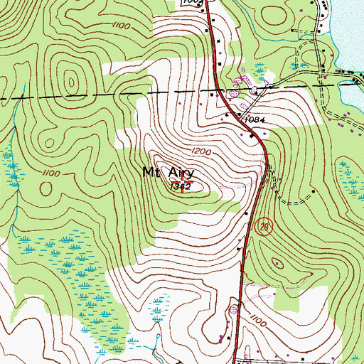 Topographic Map of Mount Airy, PA