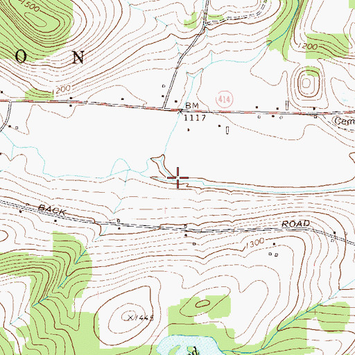 Topographic Map of Alba Creek, PA