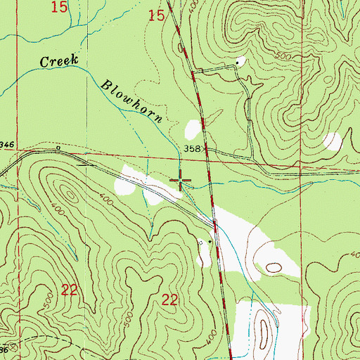 Topographic Map of Crane Neck Creek, AL
