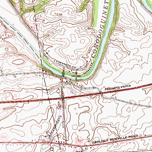 Topographic Map of Alexanders Spring Creek, PA