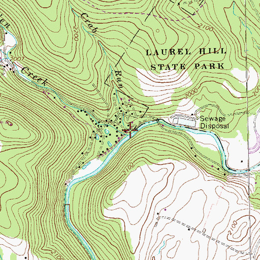 Topographic Map of Allen Creek, PA