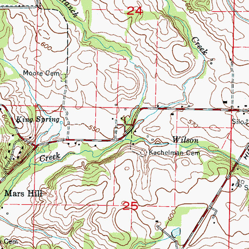Topographic Map of Craven Branch, AL
