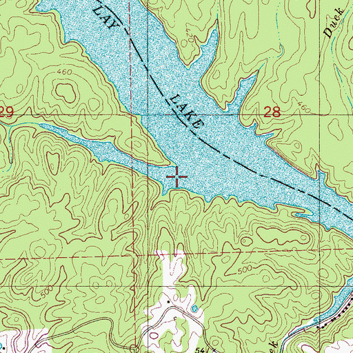 Topographic Map of Crawford Branch, AL