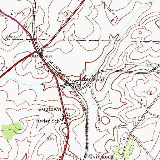 Topographic Map of Altenwald, PA