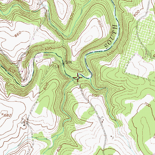 Topographic Map of Alum Rock Run, PA