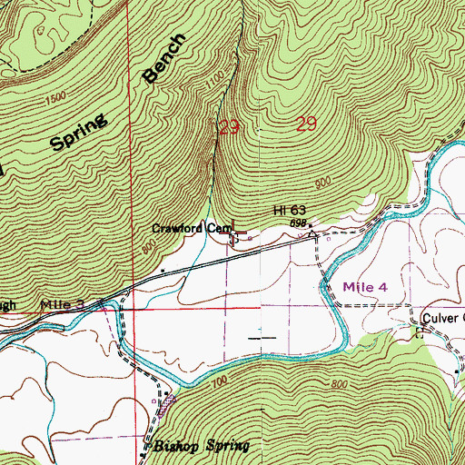 Topographic Map of Crawford Cemetery, AL