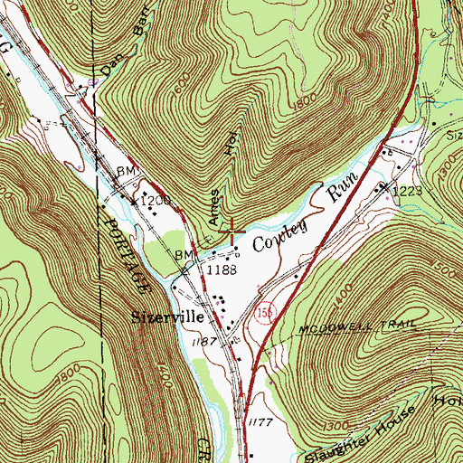 Topographic Map of Ames Hollow, PA