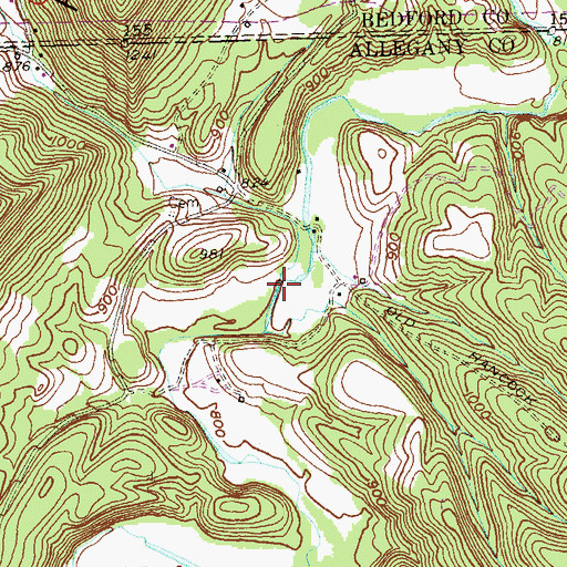Topographic Map of Amorine Branch, MD