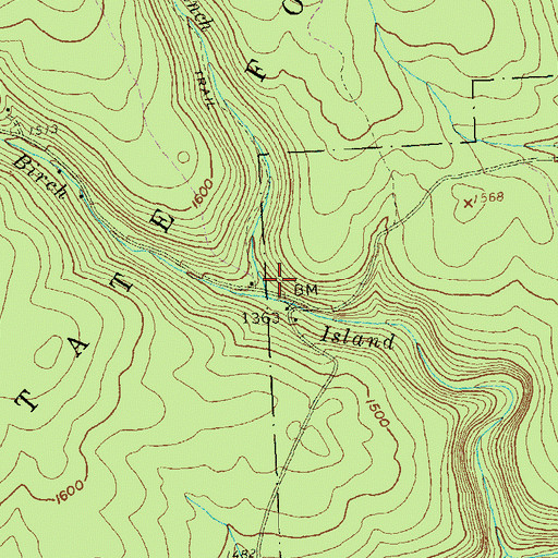Topographic Map of Amos Branch, PA