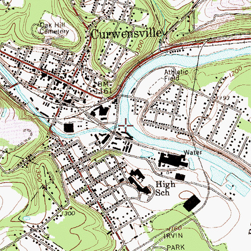 Topographic Map of Anderson Creek, PA