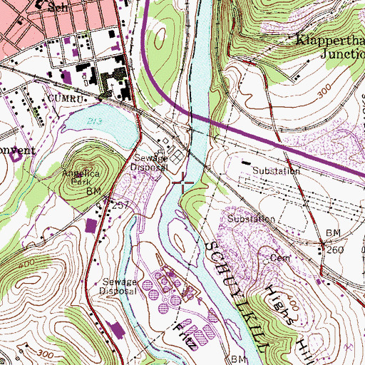 Topographic Map of Angelica Creek, PA