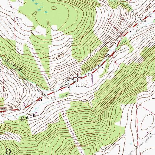 Topographic Map of Apple Creek, PA