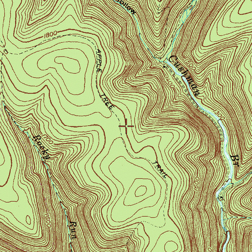 Topographic Map of Apple Tree Trail, PA