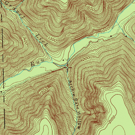 Topographic Map of Archie Barr Hollow, PA