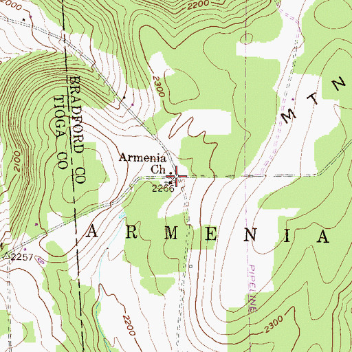 Topographic Map of Armenia Church, PA