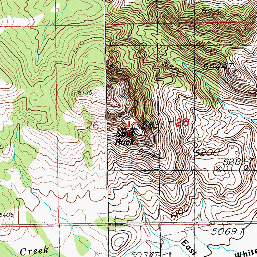 Topographic Map of Split Rock, AZ