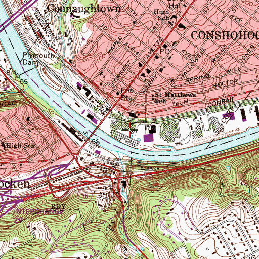 Topographic Map of Arrowmink Creek, PA