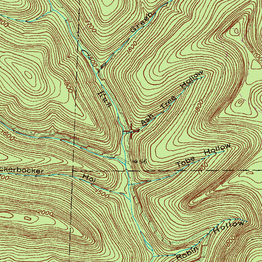 Topographic Map of Ash Tree Hollow, PA