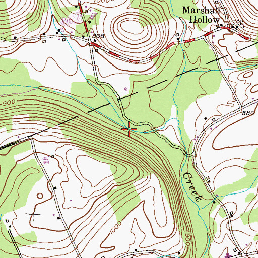 Topographic Map of Ashs West Branch, PA