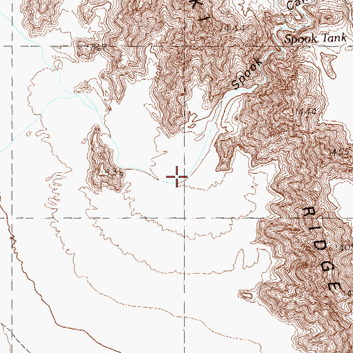 Topographic Map of Spook Canyon, AZ