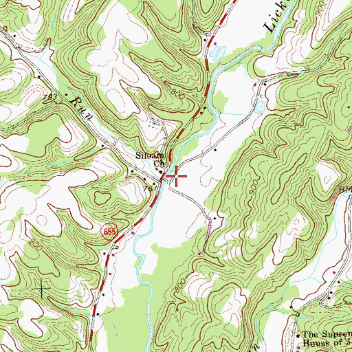 Topographic Map of Baby Run, PA