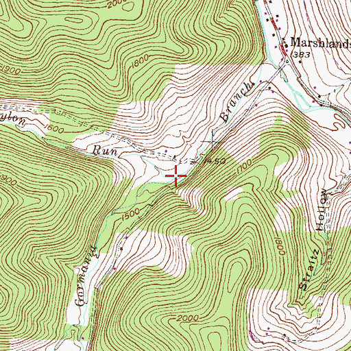 Topographic Map of Babylon Run, PA