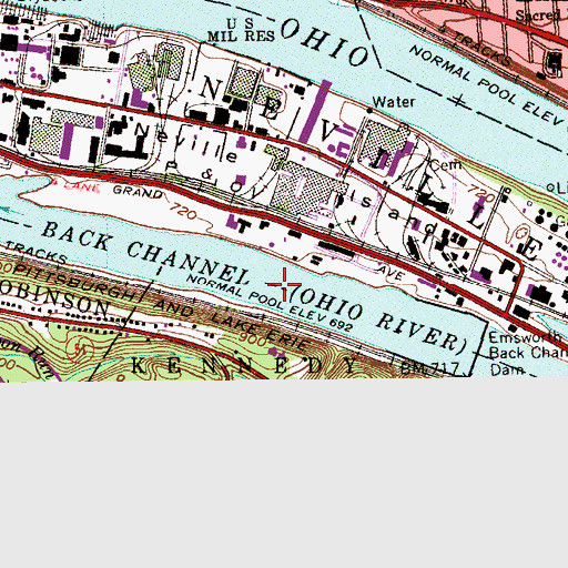 Topographic Map of Back Channel, PA