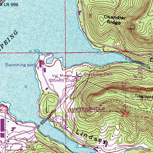 Topographic Map of Crestview Cemetery, AL