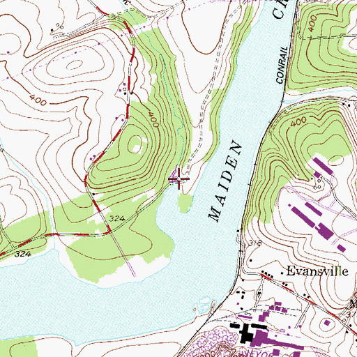 Topographic Map of Bailey Creek, PA