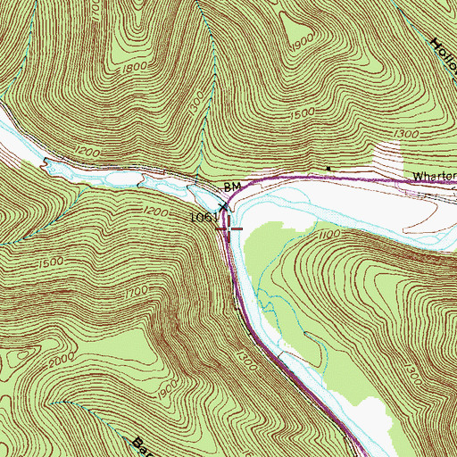Topographic Map of Bailey Run, PA