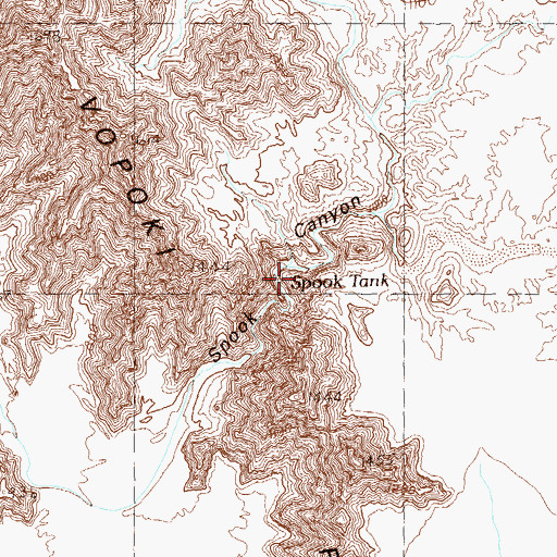 Topographic Map of Spook Tank, AZ