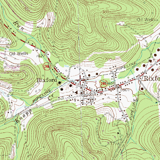 Topographic Map of Baker Run, PA