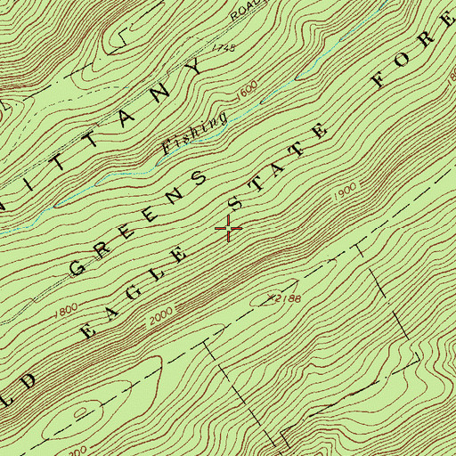 Topographic Map of Bald Eagle State Forest, PA