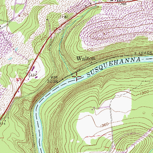Topographic Map of Bald Hill Run, PA
