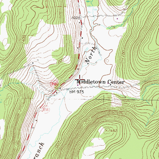 Topographic Map of Baldwin Creek, PA